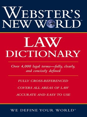 cover image of Webster's New World Law Dictionary